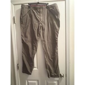 Eddie Bauer Womens Plus Size 20 Fleece Lined Pants Army Green Khaki Style